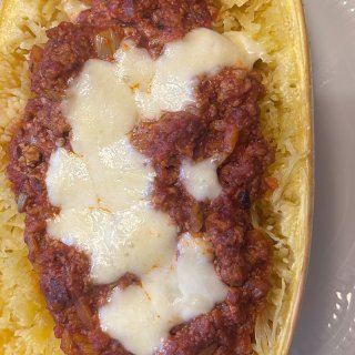Spaghettikürbis aus dem Ofen