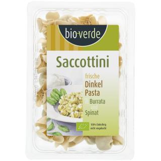 Dinkel Saccottini mit  Burrata-Spinat , bioverde