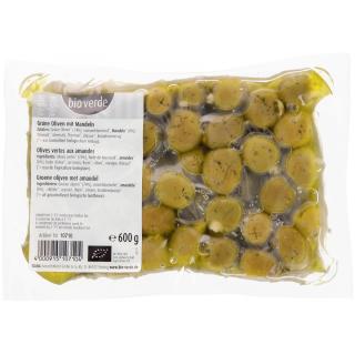 Grüne Oliven mit Mandeln (im Nachfüllbeutel)