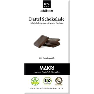 MAKRI Dattel Schokolade - Edelbitter 80%