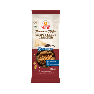 Simply Seeds Cracker Parmesan Pfeffer glutenfrei