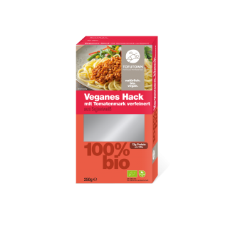 Veganes Hack mit Tomate