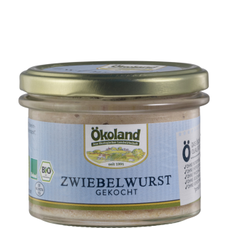 Zwiebelwurst gekocht  im Glas