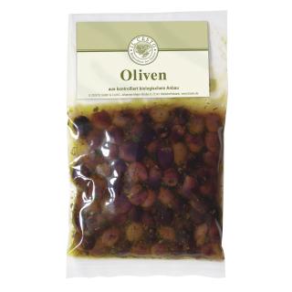 Ital. Leccino-Oliven ohne Stein mariniert