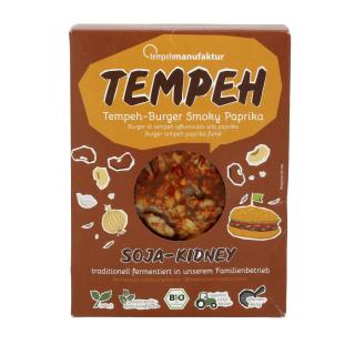 Tempeh Burger Smoky Paprika aus Soja- und Kidneybohnen