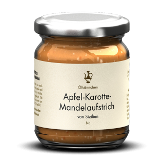 Apfel-Karotte-Mandelaufstrich von Sizilien, ohne Zuckerzusatz