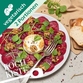 Rote-Bete-Carpaccio mit Ziegenkäse