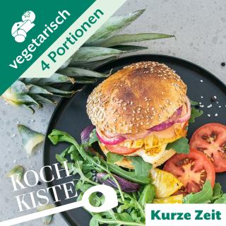 Halloumi-Burger mit Ananas