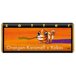 Zotter, Orange Karamell + Kokos