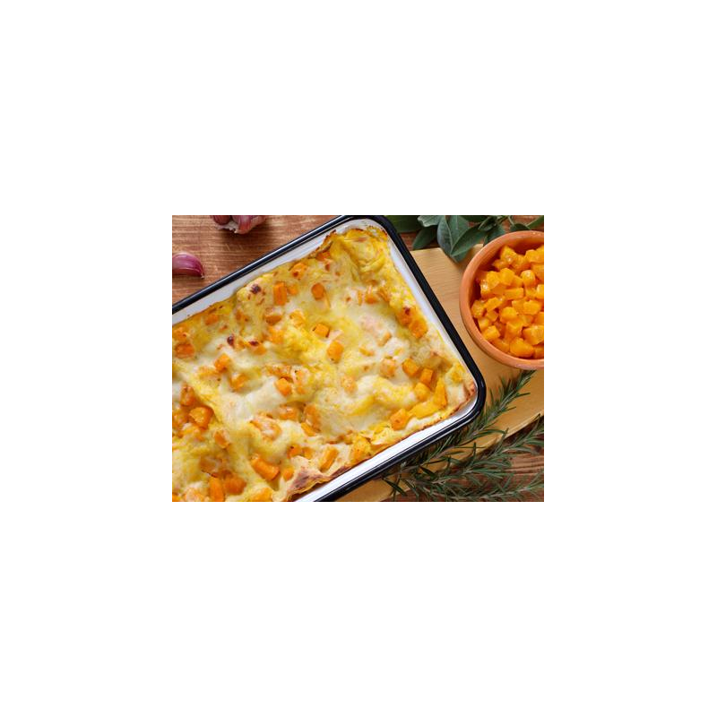 Kürbis-Vollkorn-Lasagne mit Bergkäse