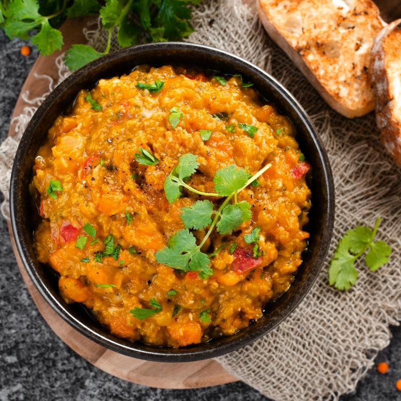 Rote-Linsen-Süßkartoffel-Curry