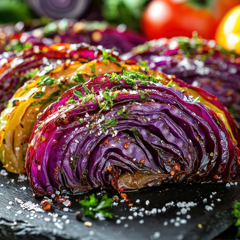 Gegrillter Rotkohl mit Aprikosen-Salsa