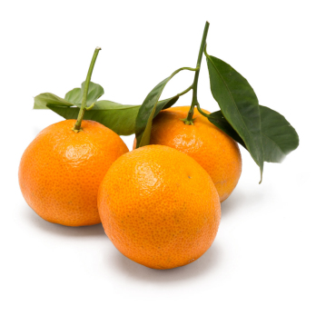 Clementinen mit Blatt