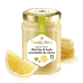 Honig mit ätherischen Ölen der Zitrone