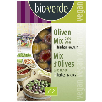 Gemischte Oliven o.St gekräutert , bioverde