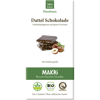 MAKRI Dattel Schokolade - Haselnuss 56%