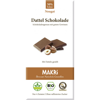 MAKRI Dattel Schokolade - Nougat 50%