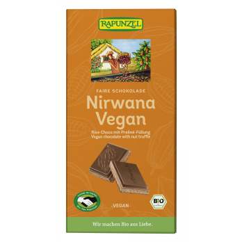 Nirwana vegane Schokolade mit Pralinè-Füllung