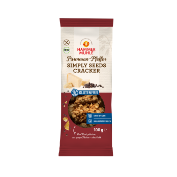 Simply Seeds Cracker Parmesan Pfeffer glutenfrei