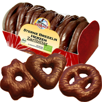 Sterne Brezeln Herzen Lebkuchen Zartbitter