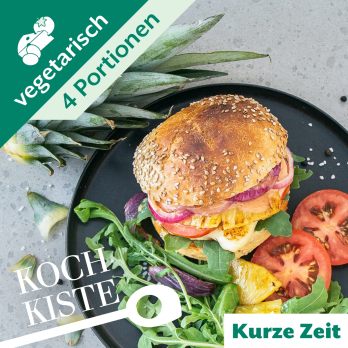 Halloumi-Burger mit Ananas